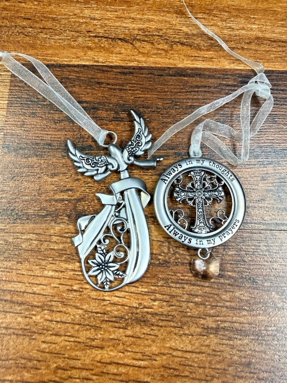 Cross and Angel Ornaments